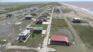 8-27-2020 Holly Beach, La Hurricane Laura extensive damage from landfall