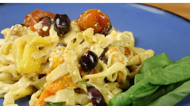 ROASTED TOMATO AND FETA PASTA MADE WITH HOMEMADE F...