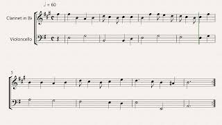 Douce Dame Jolie - Clarinet and Cello Sheet Music