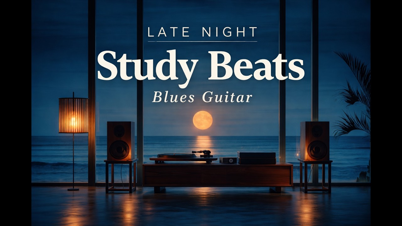 Late Night Guitar Study Beats – Deep Blues Focus Session (1 Hour)