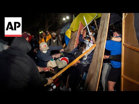 Fights Break Out Between Pro-Palestinian And Pro-Israeli Protesters At Ucla