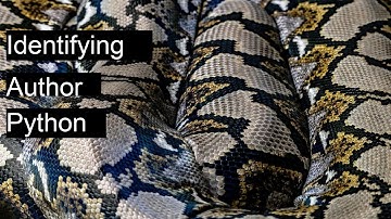 Identifying the author of a text with Python