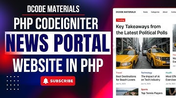 News Portal website in PHP | Codeigniter4 | Magazine Website | Dcode Materials