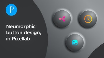How to create neumorphic ( Soft UI ) Button on android | neumorphism design in pixellab