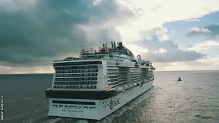 MSC BELLISSIMA - First sea trial - Premier essai en mer - 4K Drone video