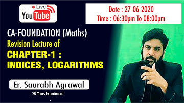 CA- FOUNDATION MATHS CHAPTER 1 REVISION -BY ER. SAURABH AGRAWAL SIR