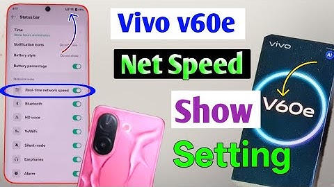Vivo v60e 5g network speed setting/how to show net speed in vivo v60e