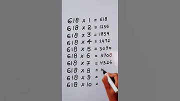 Write the Table of 618 in 17 second only..#maths #mathshack #mathstricks @study_care0