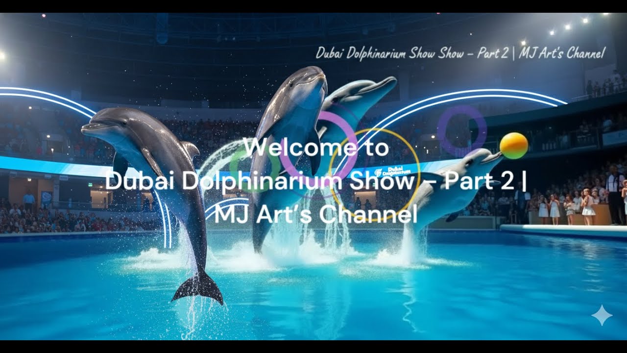 Dubai Dolphinarium Show Part 2 🐬 | Amazing Dolphin & Seal Tricks | MJ Art’s Channel