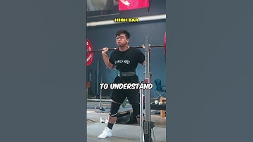 Teaching You Low Bar Squat In 1 Minute #powerlifting #squat