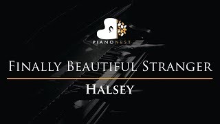 Halsey - Finally Beautiful Stranger - Piano Karaoke Instrumental Cover with Lyrics Resimi