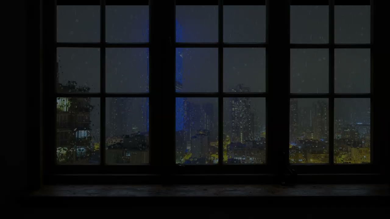 Cold rain hitting the window - Emotional soundscapes for stress relief tonight