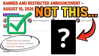 They Forgot One Card... | Magic: The Gathering August 2026 Ban Announcement