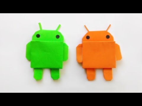 Origami Android Robot /พับกระดาษ หุ่นยนต์แอนดรอย - YouTube