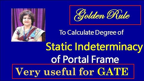 Degree of Static Indeterminacy (Redundancy) of Frames: Most simple technique useful for GATE