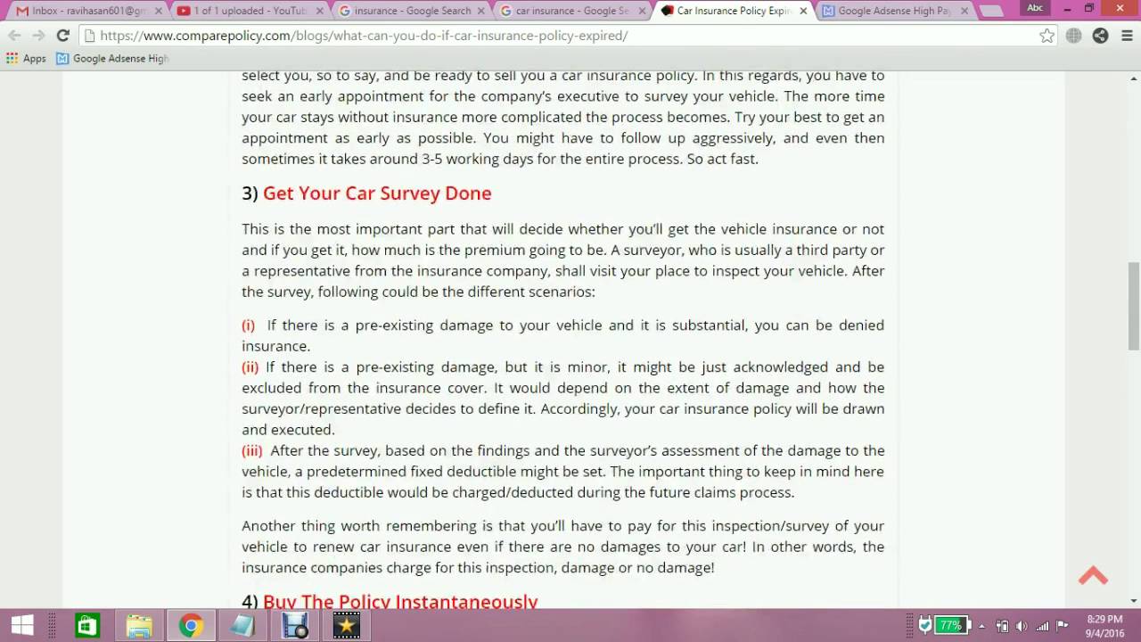 What Can You Do If Car Insurance Policy Expired YouTube