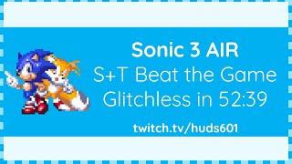 Sonic 3 Air Sonic & Tails Beat The Game Glitchless In 5239 Pb