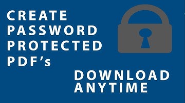 How to Create Password Protected PDF | Password Protect a PDF | Generate a Password Protected PDF