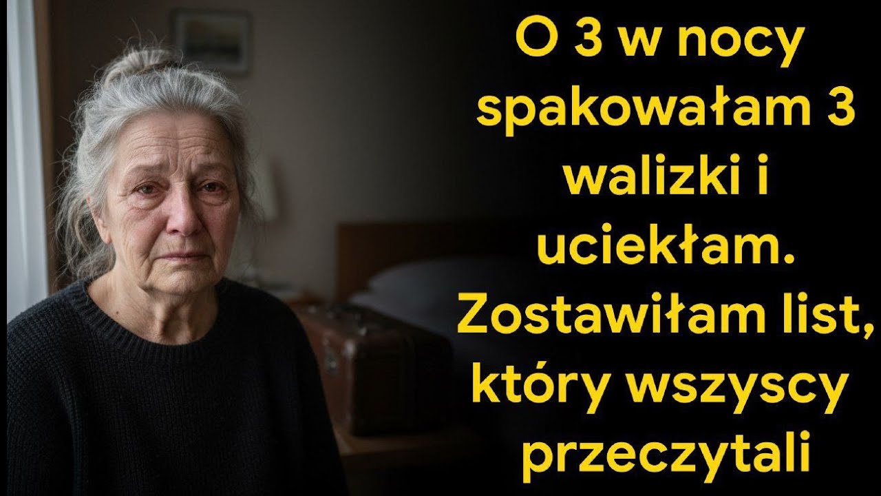 O 3 w nocy spakowałam 3 walizki i uciekłam. Zostawiłam list, który wszyscy przeczytali