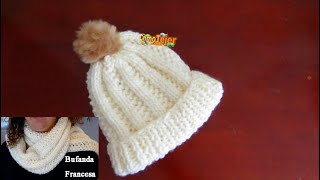 Gorro Francés Principiantes Free Knitting Patterns 2 agujas, palillos, tricot (488)