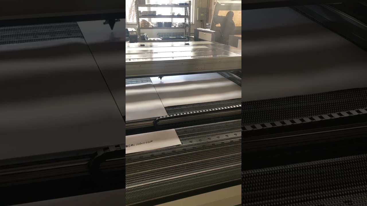 2 heads Laser cutting machine + cutting paperboard + cutting test