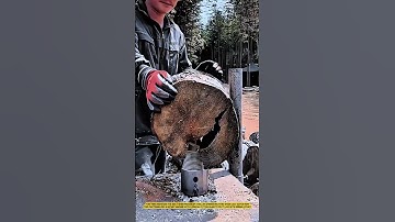 Practical Process of Splitting Wood Logs #workprocess #machine #tools