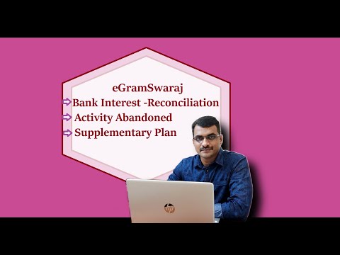 eGramSwaraj| Reconciliation Bank | Activity (Project ) Abandoning/Revision | Supplementary Plan etc|