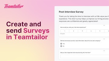 Create and Send Surveys in Teamtailor