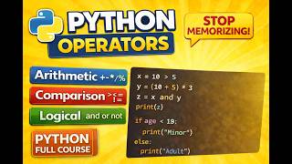 Famous Python Operators in One Video (Arithmetic, Comparison, Logical) Profile
