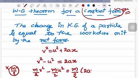 Bewijs werk Energie-stelling Voor een constante kracht