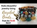 RECYLED BEADS FOR JEWELRY MAKING: See What I Made With a Recycled Necklace From the Thrift Store