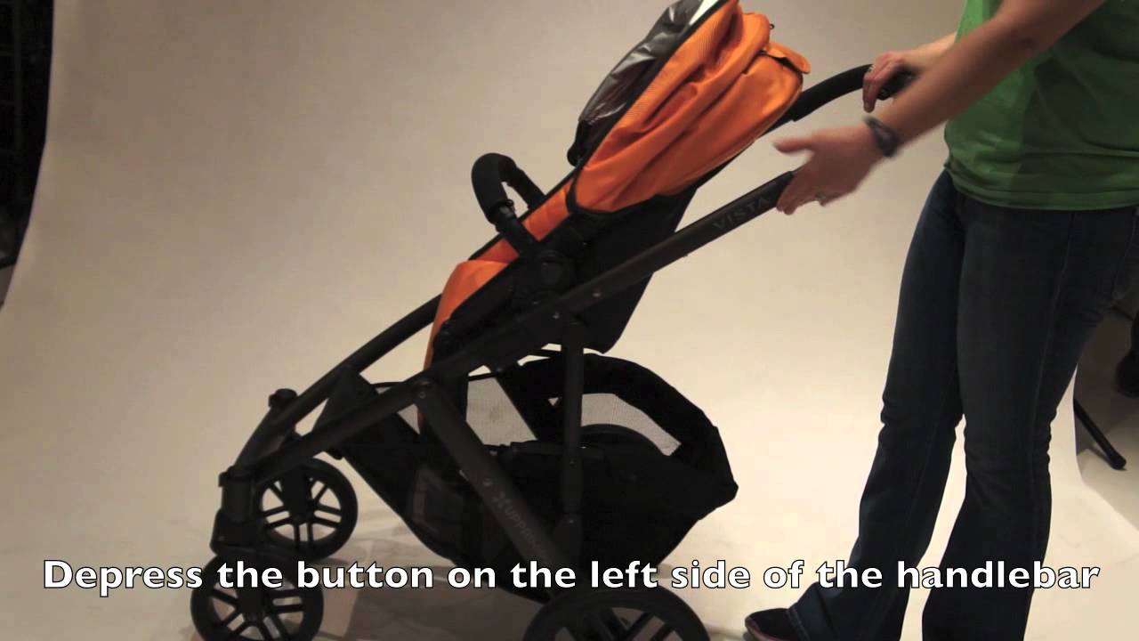 how to collapse a uppababy stroller