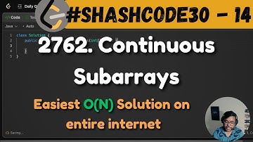 Most optimal solution | 2762. Continuous Subarrays | leetcode daily challenge | shashcode