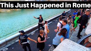 Rome Italy This Just Happened in Rome Italy Current Situation at The Trevi Fountain