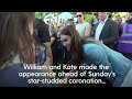 The Prince and Princess of Wales greet the public in Windsor
