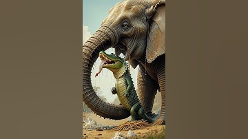 The final fate of a crocodile that bit an elephant