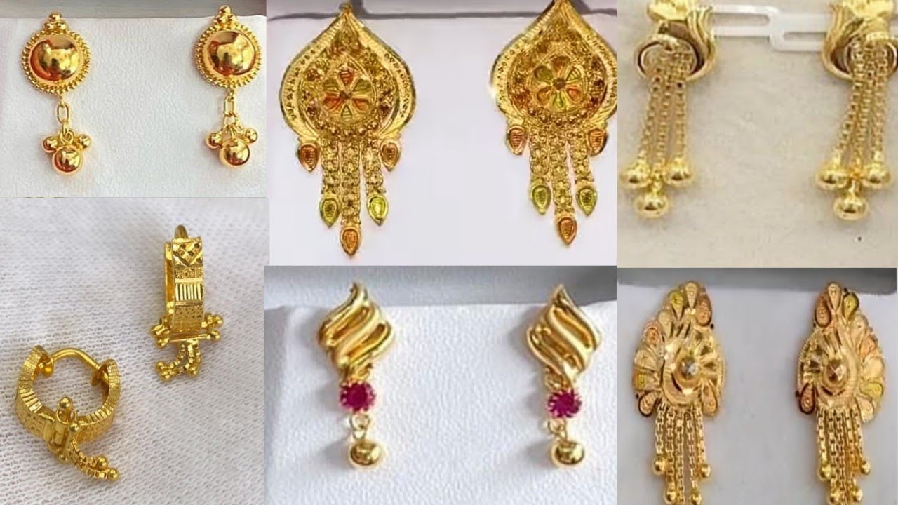 22K Yellow Gold Drop Earrings W/ Kundan & Vintage Design – Virani Jewelers