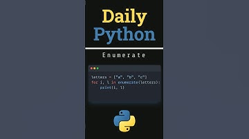 What is Enumerate in Python #datascience #pythonforbeginners #pythontutorial
