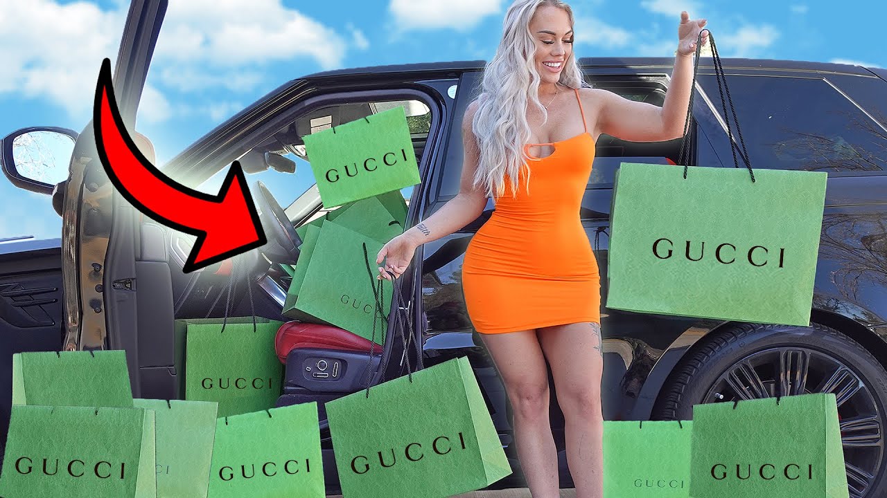 SURPRISING my WIFE with a Car FULL of GUCCI PURSES!!