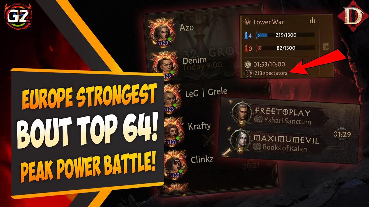 Топ 64 Битва миров: СИЛЬНЕЙШИЕ ИГРОК ЕВРОПЫ против МАКСИМАЛЬНОГО ЗЛА | Diablo Immortal