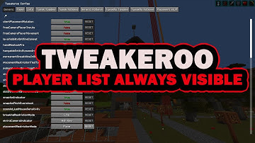 Tweakeroo Player List Always Visible - Minecraft Mod Tutorial