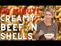 20 Minute Creamy Beef and Shells Dinner Recipe