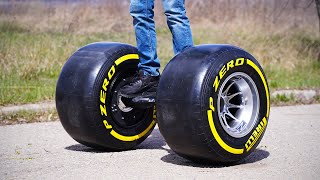 Insane Hoverboard With Formula 1 Wheels