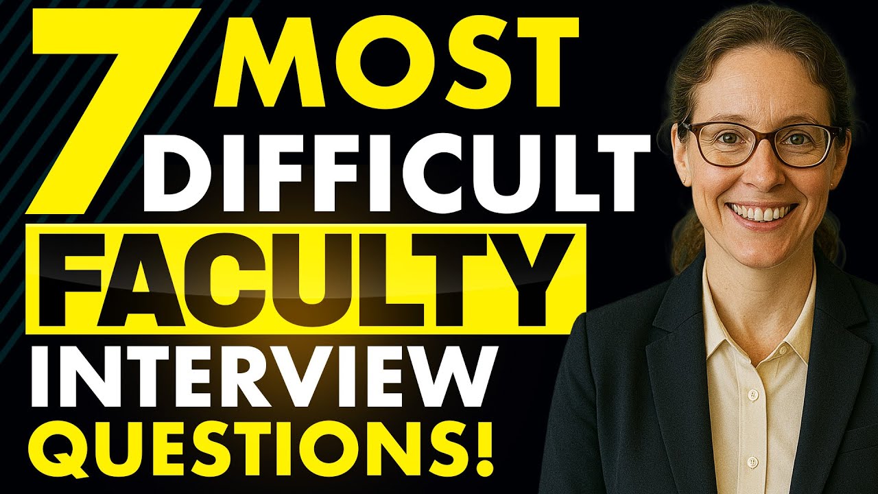 7 MOST DIFFICULT Faculty Interview Questions (+ BEST ANSWERS!) - YouTube