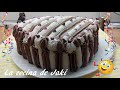 💘Tarta con bizcocho sin mantequilla 💘 crema pastelera de dulce de leche, cubierta con trufa y nata🥰