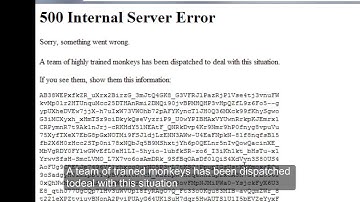 500 Internal Server Error Youtube Monkey
