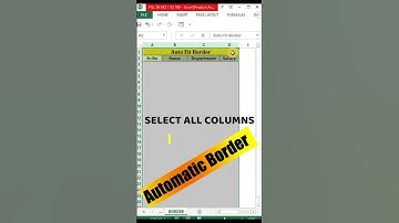 #shorts excel add borders to cells automatically JK TUTORIALS #jktutorials #excel #exceltips