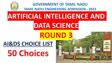 TNEA2023 AI&DS Round 3 Choice List #anbarivu #artificialintelligence #datascience #choicelist