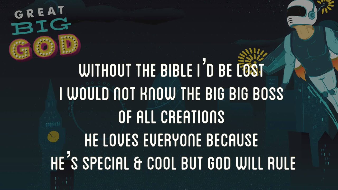 Rap the G O D Great Big God 5 Lyric Video Vineyard UK Kids Worship