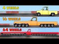 4 vs 32 vs 64 wheels cars competition 2  beamng drive